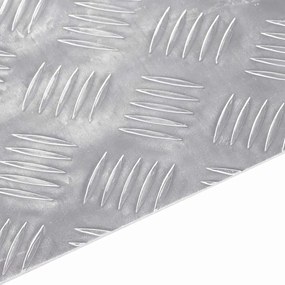 vidaXL Σκαλοπάτι Ορθογώνιος 2 pcs Ασημί 80 x 50 cm Αλουμίνιο