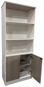 Βιβλιοθήκη γραφείου Armadi σε Sonoma - Λευκό 80x40x200εκ 80x40x200 εκ.