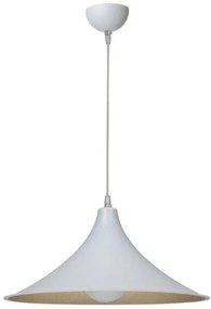 Κρεμαστό Φωτιστικό Οροφής Plexiglass Ε27 Φ42 1130-01/42 Arkolight-1130-62-01/42-Λευκό-Χρυσό 1130-62-01/42