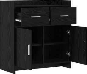 vidaXL Πλαϊνό γραφείο Μαύρη Δρυς 75 x 36 x 80 εκ Επεξεργασμένο Ξύλο