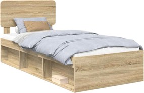 vidaXL Σκελετός Κρεβατιού Sonoma Δρυς 100 x 200 cm