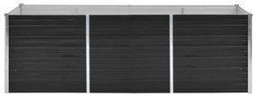 vidaXL Ζαρντινιέρα Υπερυψωμένη Ανθρακί 240x80x77 εκ. Γαλβαν. Χάλυβας