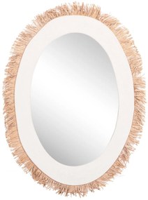 Καθρέπτης Τοίχου SANTORINI Mdf Υπόλευκο - Μπέζ 60x2x80Υ εκ. 60x2x80 εκ.