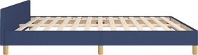 vidaXL Σκελετός Κρεβατιού Χωρίς Στρώμα Μπλε 180x200 εκ.Υφασμάτινο