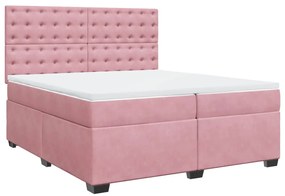 ΚΡΕΒΑΤΙ BOXSPRING ΜΕ ΣΤΡΩΜΑ ΡΟΖ 200X200 ΕΚ. ΒΕΛΟΥΔΙΝΟ 3293319