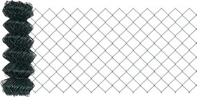 vidaXL Φράχτης αλυσίδας Πράσινο 10 x 0,8 μ Ατσάλι