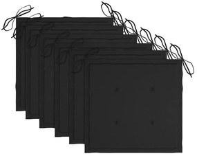 vidaXL Καρέκλες Κήπου 6 τεμ. από Μασίφ Ξύλο Ακακίας με Μαξιλάρια