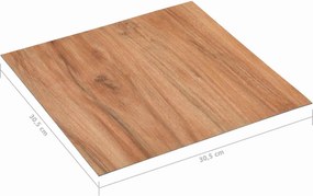 vidaXL Πλάκες Δαπέδου 55 pcs Καφέ 5,11 τ.μ. PVC
