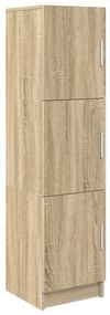 vidaXL γραφείο  με αποθήκευση Sonoma Oak από Μοριοσανίδα