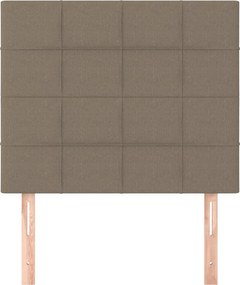vidaXL Κεφαλάρι Κρεβατιού Μπεζ 80x5x118/128 εκ. Ύφασμα