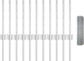 vidaXL Τεντώτο με στήριγμα Ασημί 0,4 x 25 μ Ατσάλι