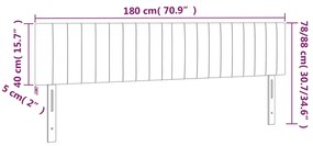 Κεφαλάρια Κρεβατιού 2 τεμ. Σκούρο Καφέ 90x5x78/88εκ. Υφασμάτινο - Καφέ