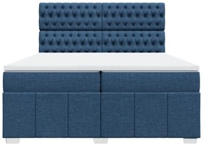 ΚΡΕΒΑΤΙ BOXSPRING ΜΕ ΣΤΡΩΜΑ ΜΠΛΕ 200X200 ΕΚ. ΥΦΑΣΜΑΤΙΝΟ 3294088