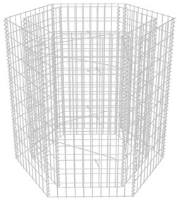 vidaXL Συρματοκιβώτιο - Γλάστρα Υπερυψωμένη Εξάγωνη 100 x 90 x 100 εκ.