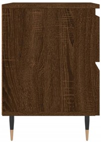 vidaXL Κομοδίνα 2 τεμ. Καφέ Δρυς 40x35x50 εκ. από Επεξεργασμένο Ξύλο