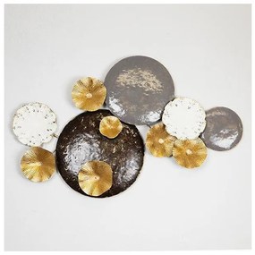 Διακοσμητικό Τοίχου Λευκό Μαύρο Γκρι Χρυσό 96x55x8cm 755-10067 Estheti-755-10067-Μαύρο-Λευκό 755-10067