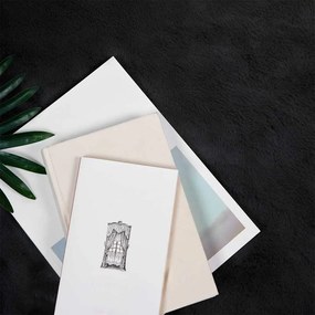 vidaXL Χαλιά Ψεύτικου Κουνελιού Olite Μαύρο 160 x 160 cm Πολυεστέρας