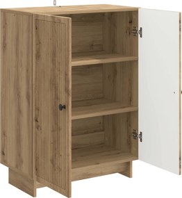 vidaXL Πλαϊνό γραφείο Artisan Δρυς 66 x 34,5 x 90 εκ