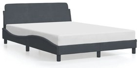 vidaXL Σκελετός Κρεβατιού Χωρίς Στρώμα Γκρι 140x200 εκ. Βελούδινο