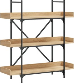 vidaXL Βιβλιοθήκη 3 Επιπέδων Sonoma Δρυς 100x33x108,5εκ. Επεξεργ. Ξύλο