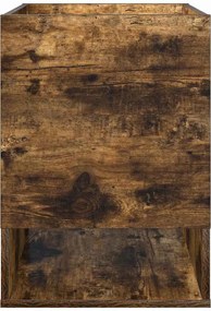 vidaXL End Table Καπνιστό Δρύς 40 x 40 x 56 εκ. Επεξεργασμένο ξύλο