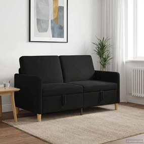 vidaXL Καναπές με Αποθήκευση Μαύρο 152 x 78 x 87 εκ Πολυεστέρας