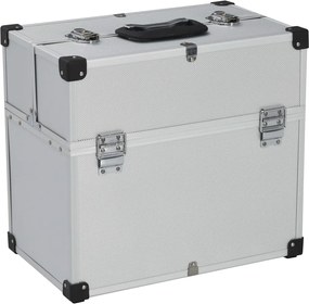 vidaXL Εργαλειοθήκη Ασημί 38 x 22,5 x 34 εκ. Αλουμινίου