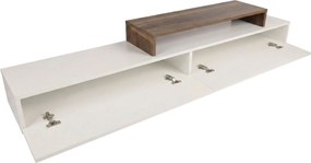 Έπιπλο Τηλεόρασης Λευκό / Teak NIRVANA 180x29,5x41,7