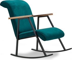 Κουνιστή Πολυθρόνα Πετρόλ Μπλε YOKA 86x64x96