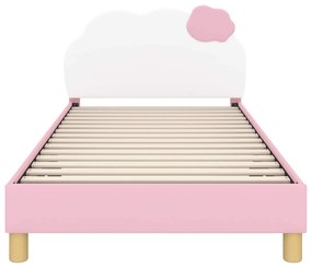 vidaXL Κρεβάτι Παιδικής Κρεβατοκάμαρας με Κεφαλάκι Ροζ 80 x 200 cm PU