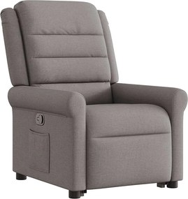vidaXL Πολυθρόνα Ανακλινόμενη με Ανύψωση Χρώμα Taupe Υφασμάτινη