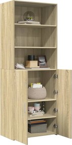 vidaXL Ντουλάπι Sonoma Δρυς 70x42,5x185 εκ. από Επεξεργασμένο Ξύλο
