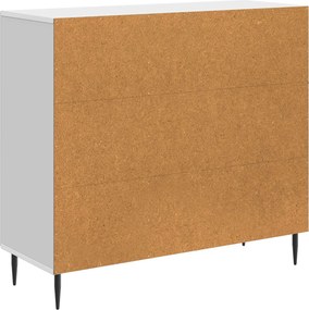 vidaXL Πλαϊνό γραφείο Γυαλιστερό Λευκό 89 x 34,5 x 80 εκ