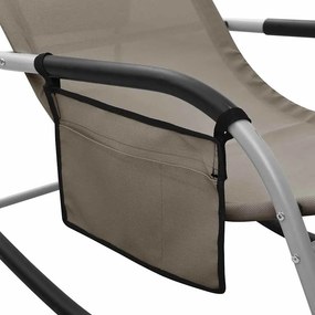 vidaXL Ξαπλώστρες 2 τεμ. Taupe/Γκρι από Textilene