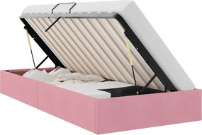 vidaXL Κρεβάτι Οθωμανικού Τύπου Ροζ 90 x 200 cm Βελούδο