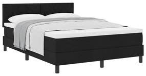vidaXL Κρεβάτι box spring με στρώμα Μαύρο 140 x 200 cm ύφασμα
