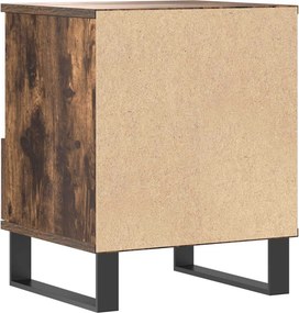 vidaXL Κομοδίνα 2 τεμ. Καπνιστή Δρυς 40 x 35 x 50 εκ. Επεξεργ. Ξύλο