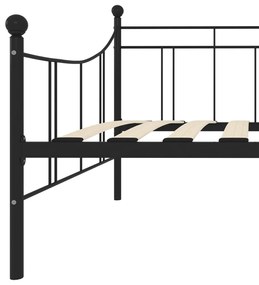 Πλαίσιο για Καναπέ - Κρεβάτι Μαύρο 90 x 200 εκ. Μεταλλικό - Μαύρο