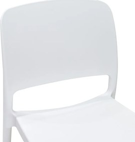 Καρέκλα Fenxy pakoworld pp σε λευκή απόχρωση 38x42x77εκ