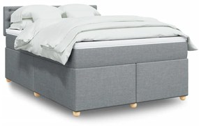 ΚΡΕΒΑΤΙ BOXSPRING ΜΕ ΣΤΡΩΜΑ ΑΝΟΙΧΤΟ ΓΚΡΙ 140X200 ΕΚ. ΥΦΑΣΜΑΤΙΝΟ 3286717