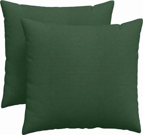 vidaXL Μαξιλάρι Καναπέ 2 pcs Σκούρο Πράσινο 45 x 45 cm