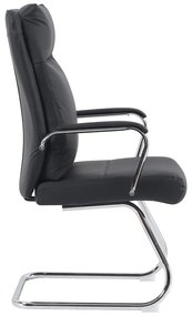 Καρέκλα Επισκέπτη Siquel I σε PU Μαύρο 58x62x105εκ. 58x62x105 εκ.