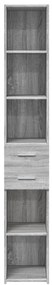 vidaXL Ντουλάπι Γκρι Sonoma 30x42,5x185 εκ. από Επεξεργασμένο Ξύλο
