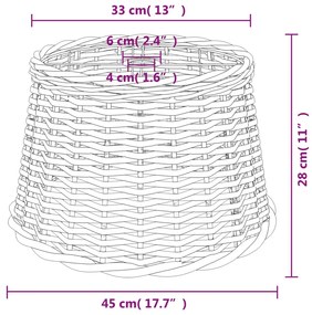 Καπέλο Φωτιστικού Οροφής Λευκό Ø45x28 εκ. από Wicker - Λευκό