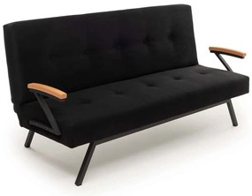 Καναπές - Κρεβάτι Τριθέσιος Zven 859FTN2904 180x78x64cm Black
