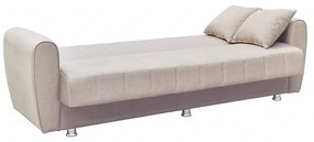 ELVA LIGHT BROWN ΥΦΑΣΜΑ 3ΘΕΣΙΟΣ ΚΑΝΑΠΕΣ/ΚΡΕΒΑΤΙ ΜΕ ΑΠΟΘ.ΧΩΡΟ