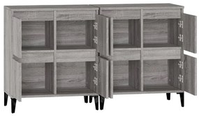 vidaXL Ντουλάπι 2 τεμ. Γκρι Sonoma 60x35x70 εκ. από Επεξεργασμένο Ξύλο