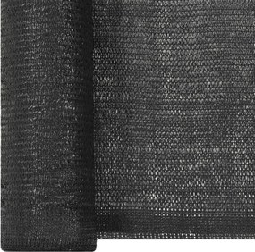 vidaXL Δίχτυ Σκίασης Μαύρο 1,5 x 25 μ. από HDPE