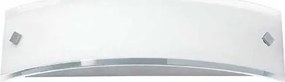 Απλίκα Μπάνιου Δίφωτη Χρώμιο, Γυαλί Σατινάτο, Μήκος 40cm Viokef Fina 454500