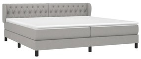 ΚΡΕΒΑΤΙ BOXSPRING ΜΕ ΣΤΡΩΜΑ ΑΝΟΙΧΤΟ ΓΚΡΙ 200X200 ΕΚ. ΥΦΑΣΜΑΤΙΝΟ 3126509